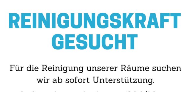 Reinigungskraft gesucht