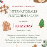 Gemeinsames Plätzchen backen,18.12.23 15:00–18:00 Uhr